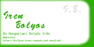 iren bolyos business card
